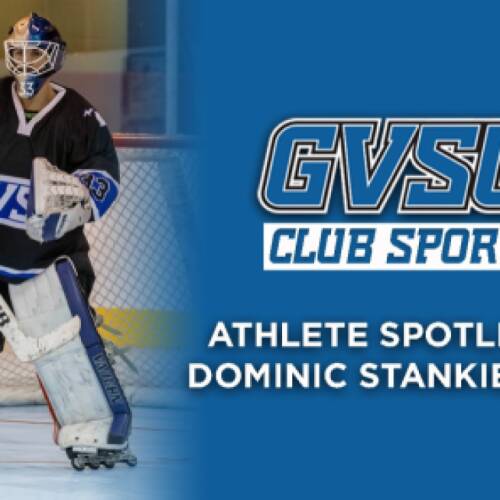 Roller Hockey Goalie, Dominic Stankiewicz, prepares for offense from opposing team to take a shot on him.